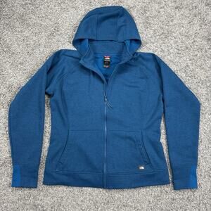 The North Face Full Zip Hoodie Blue Turquoise Women XL